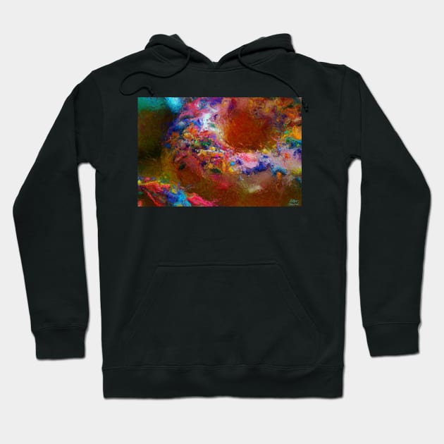 Rainbow Sprinkles Donut Impressionist Painting Hoodie by BonBonBunny